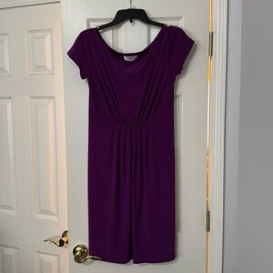 Purple Short Sleeve Dress